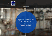 Tablet Screenshot of highlandplumbinginc.com